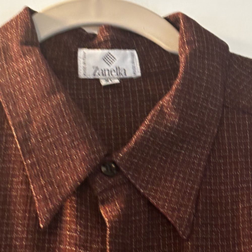 Zanella Dark Brown Patterned Shirt